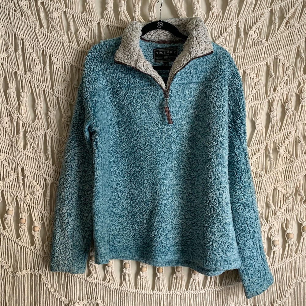True Grit!! Light blue with gray lining!